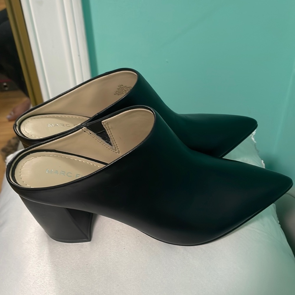 Marc Fisher block heel slip on shoes